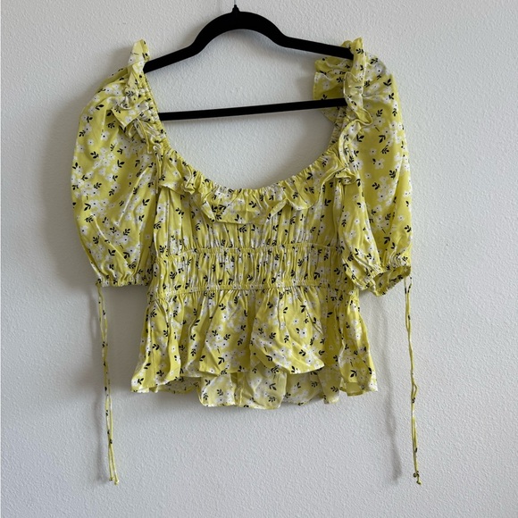 For Love & Lemons Chrysanthemum Blouse in Lemonade - Picture 7 of 8